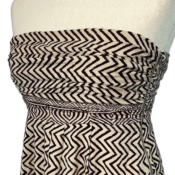 Edme & Esyllte for Anthropologie Strapless Aztec Print Maxi Dress Size 2 - Picture 5 of 12